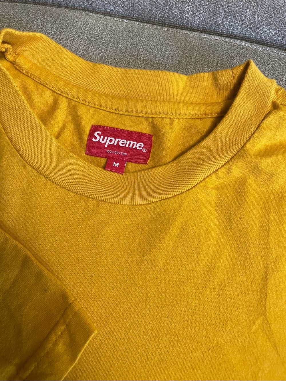 Yellow Supreme Small Box Tee